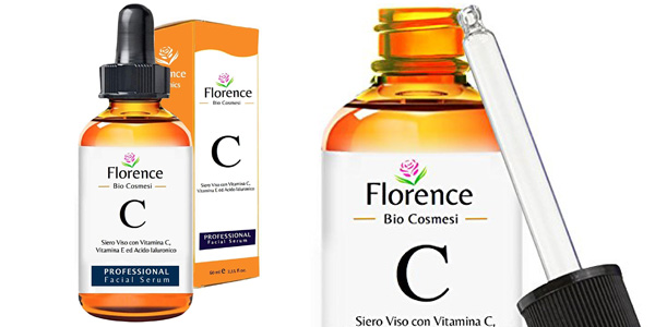 Chollo Sérum facial Florence Bio con Ácido Hialuronico Puro + Vitaminas C y E de 60 ml por sólo 11,39€ (-24%)