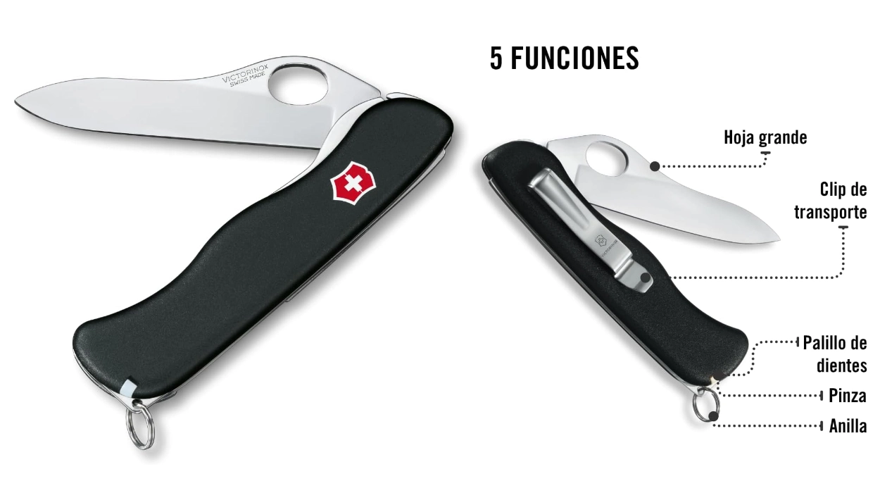 Navaja Victorinox Sentinel Clip M con hoja bloqueable y clip por sólo 27,95€ (28% de descuento)