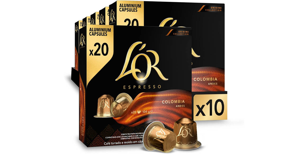 Chollo Pack x200 cápsulas L’OR Espresso Colombia por sólo 54,98€ con envío gratis (-33%) ¡0,27€ cada una!