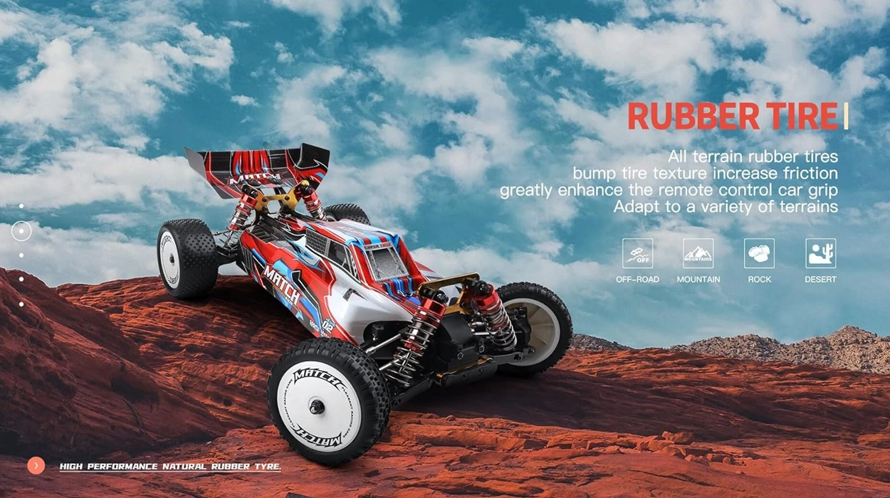 Conviértete en el as de los derrapes con este increíble coche de racing con control remoto WLTOYS que hoy tiene un precio fantástico en AliExpress