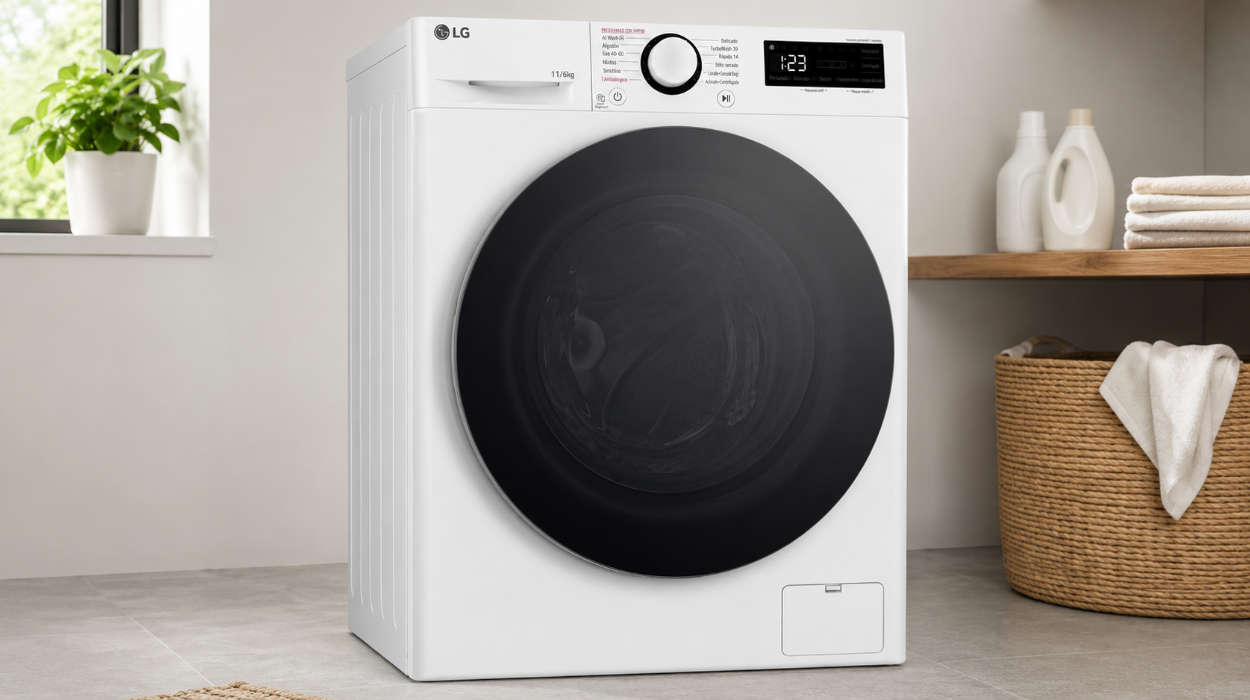 Potencia y cuidado para tu ropa: lavadora secadora LG F4DR6011AGW con AI Direct Drive y TurboWash por sólo 584,90€ con envío gratis (-35%)