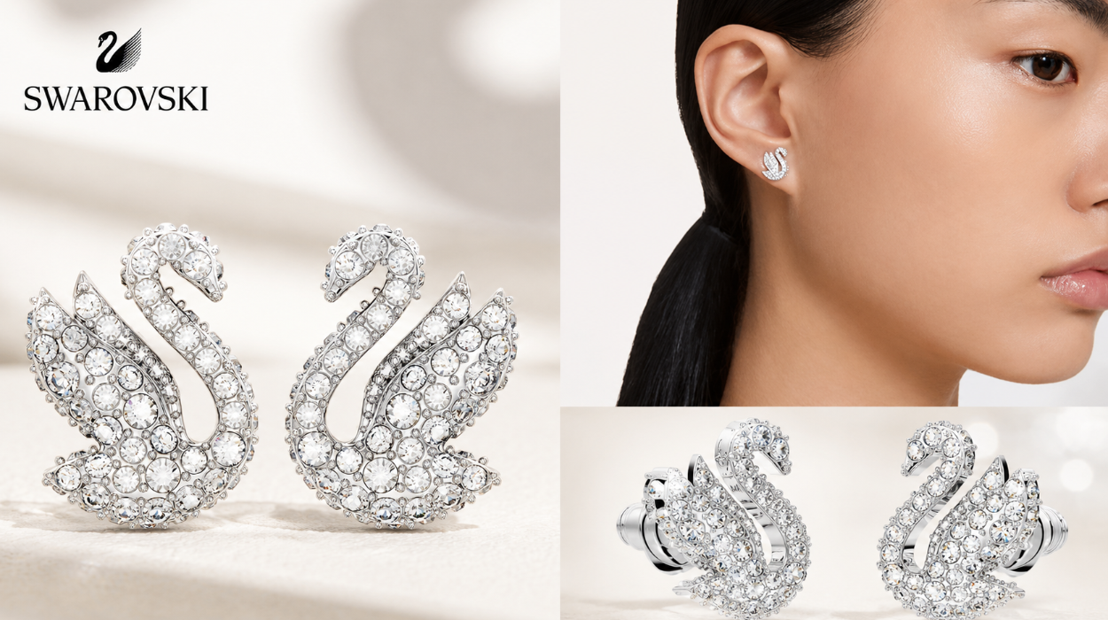 Transforma tu look con los icónicos pendientes Swarovski Swan por sólo 82,28€ con envío gratis (-31%)
