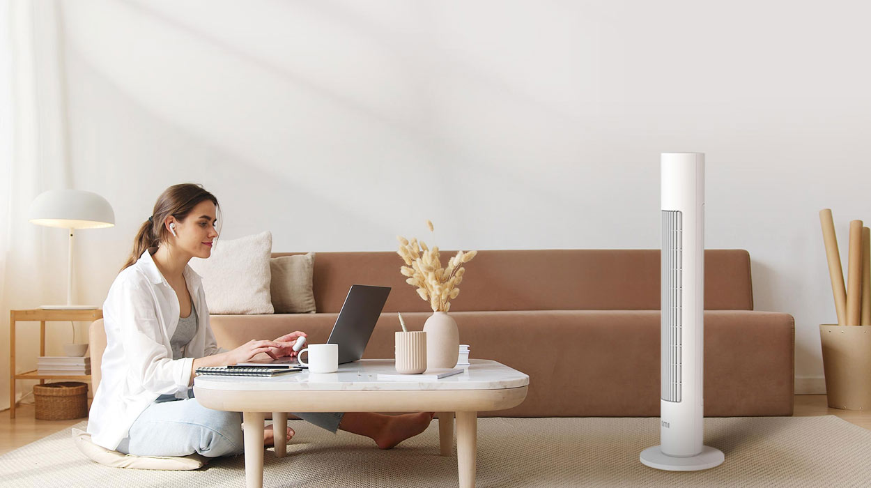 Chollo Ventilador de torre Xiaomi Smart Tower Fan 2 con control por voz por sólo 55,58€ con cupón y envío gratis (-31%)