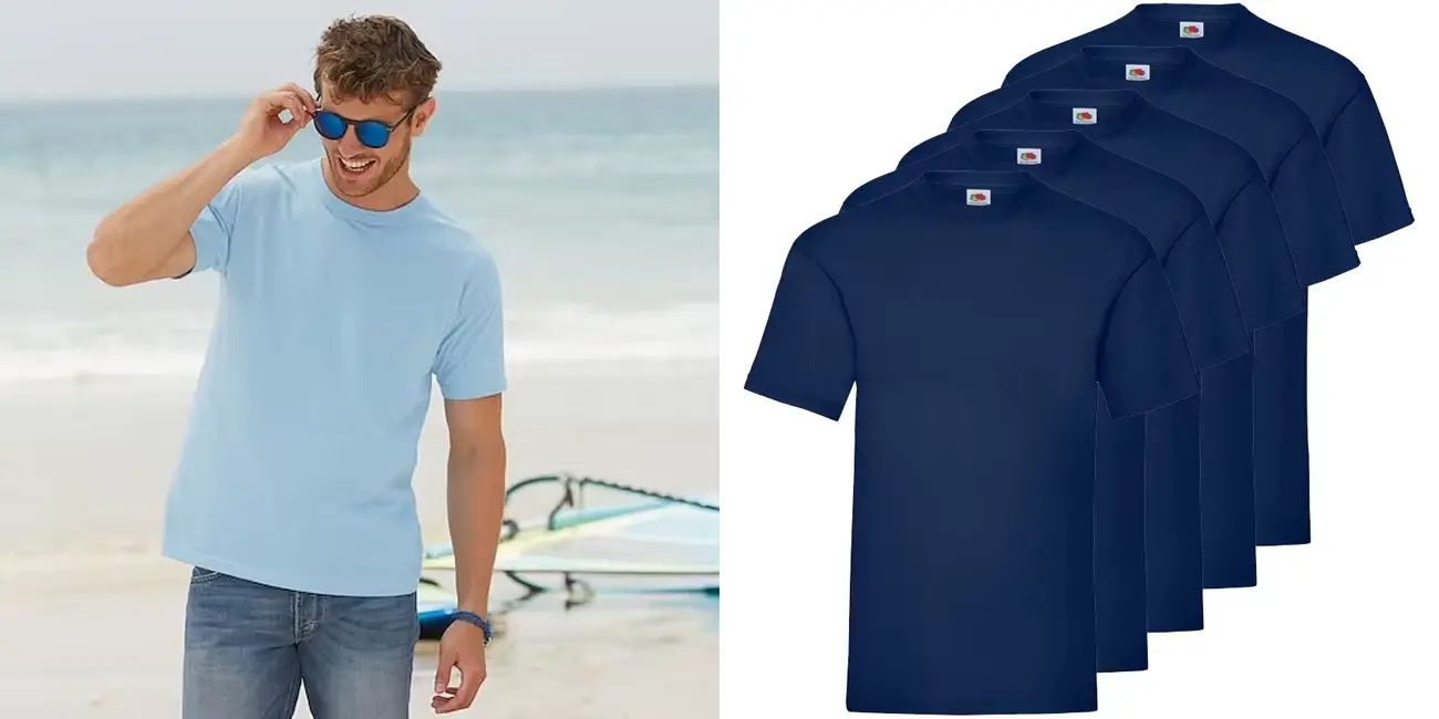 AliExpress destruye el precio de estas camisetas Fruit Of The Loom con un 50% de descuento. ¡Sólo 3,19€ cada una!