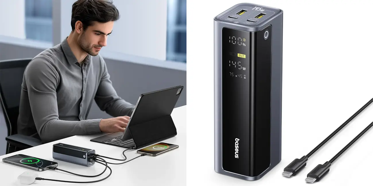 Chollo Powerbank Baseus EnerGeek de 145W y 20.800 mAh por sólo 39,89€ con envío gratis (-40%)