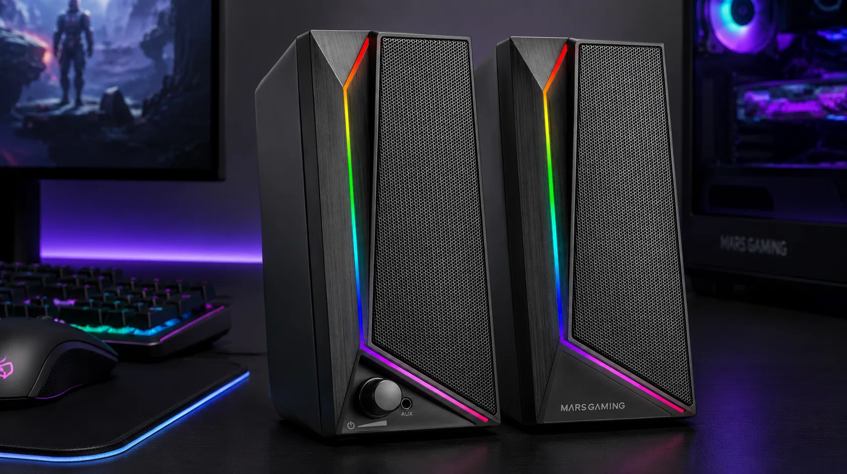 Altavoces Mars Gaming MS72 con 15W, iluminación RGB y conexión USB/Jack 3.5mm por sólo 11,50€ (-11%)