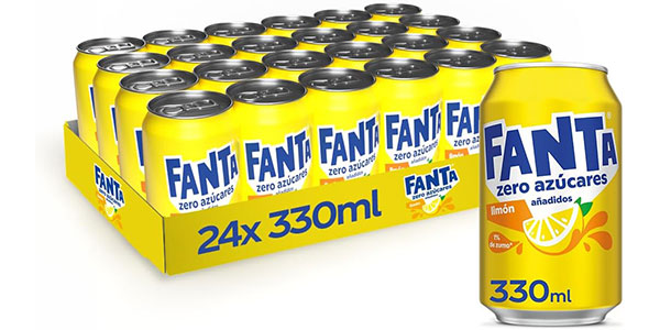 Chollo Pack x24 Latas Fanta Limón Zero de 33 cl por sólo 12,80€ (-33%) ¡0,53€ cada una!