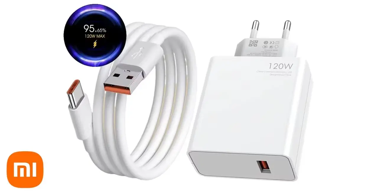Chollo Cargador Xiaomi de 120W con cable USB-C por sólo 6,09€ (-49%)