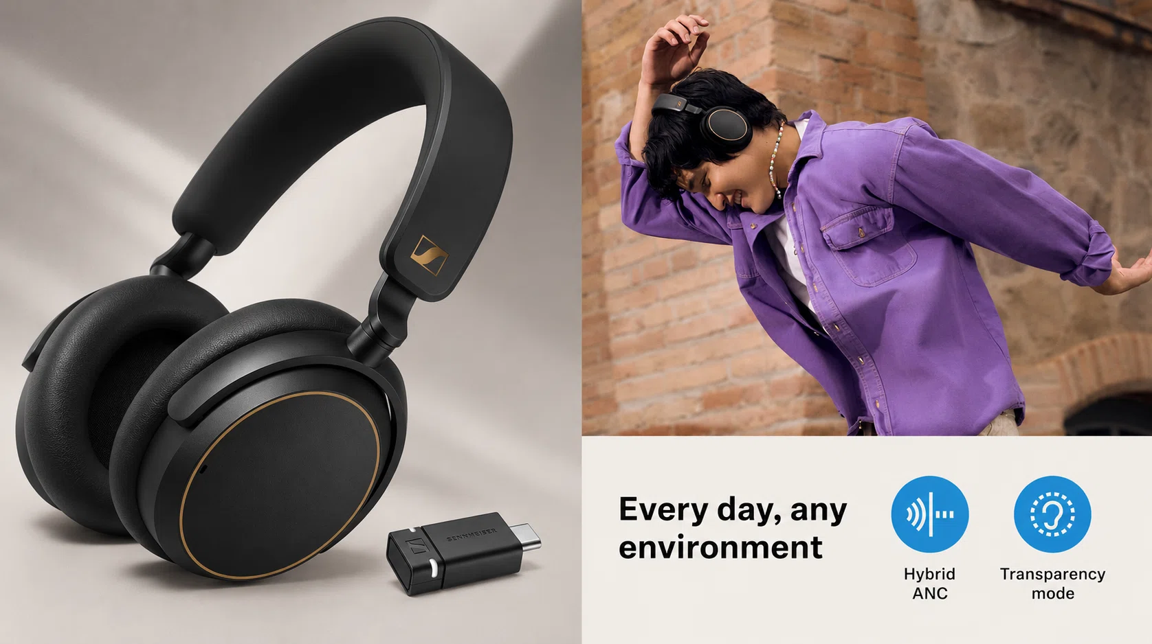 Conéctalos y olvídate del mundo: Auriculares Bluetooth Sennheiser ACCENTUM Edición Especial con 50 horas de batería y ANC híbrida por sólo 99,99€ con envío gratis (-41%)