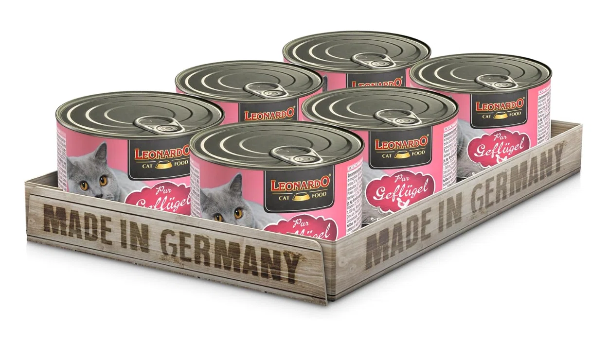 Pack x6 comida para gatos adultos Belcando Leonardo Feline rica en ave de 200 g por sólo 6,89€ (-32%)