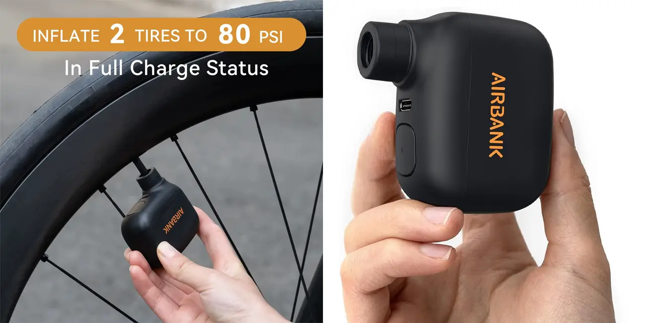 Chollo Mini inflador de aire eléctrico AIRBANK de 100 PSI por sólo 21,59€ envío gratis (-64%)