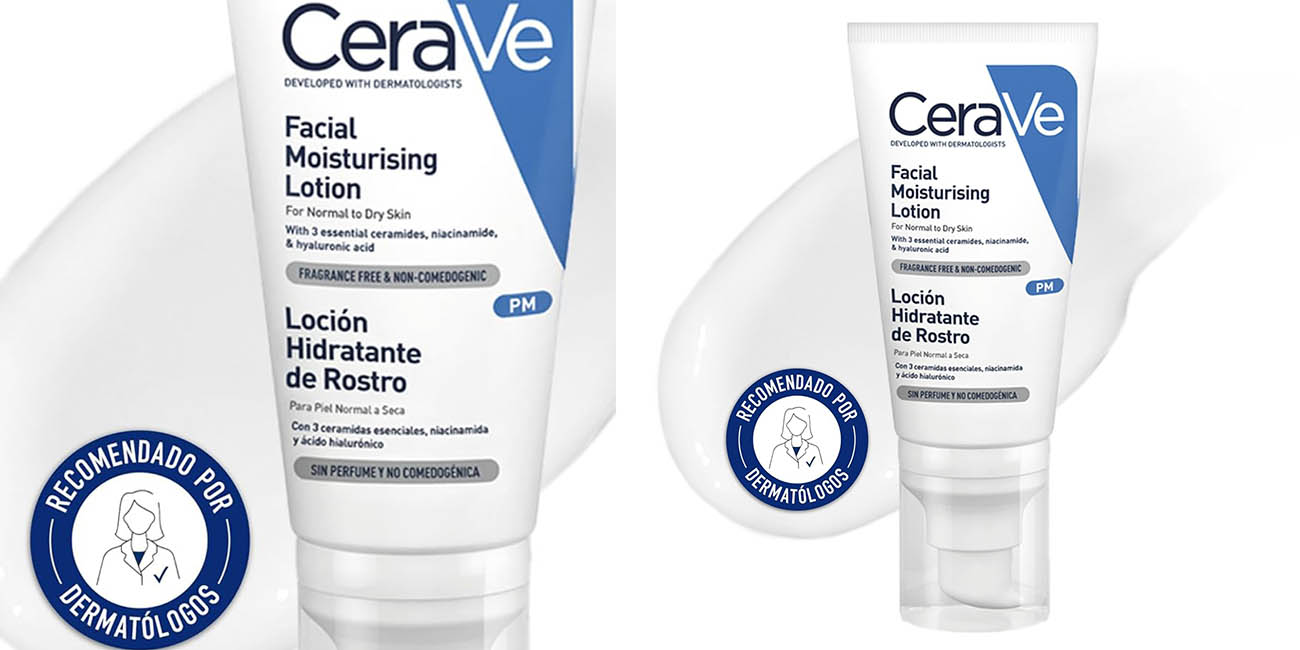 Chollo Loción hidratante CeraVe para el rostro con SPF30 por solo 10,81€ (38% de descuento)