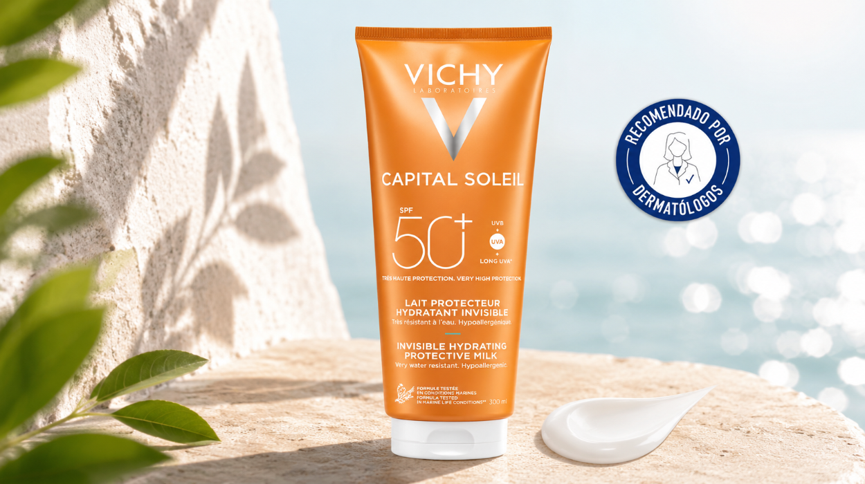 Protege tu piel sensible del sol con la leche hidratante Vichy SPF50+ por sólo 15,35€ (-10%)