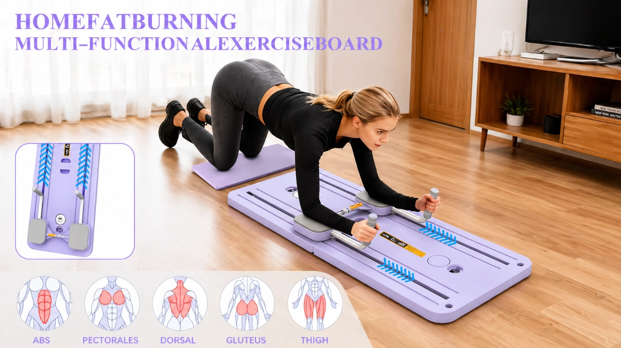 Core, brazos y piernas sin gimnasio: tabla de Pilates portátil con resistencias y apoyo para rodillas por menos de 28€ con cupón (-70%)