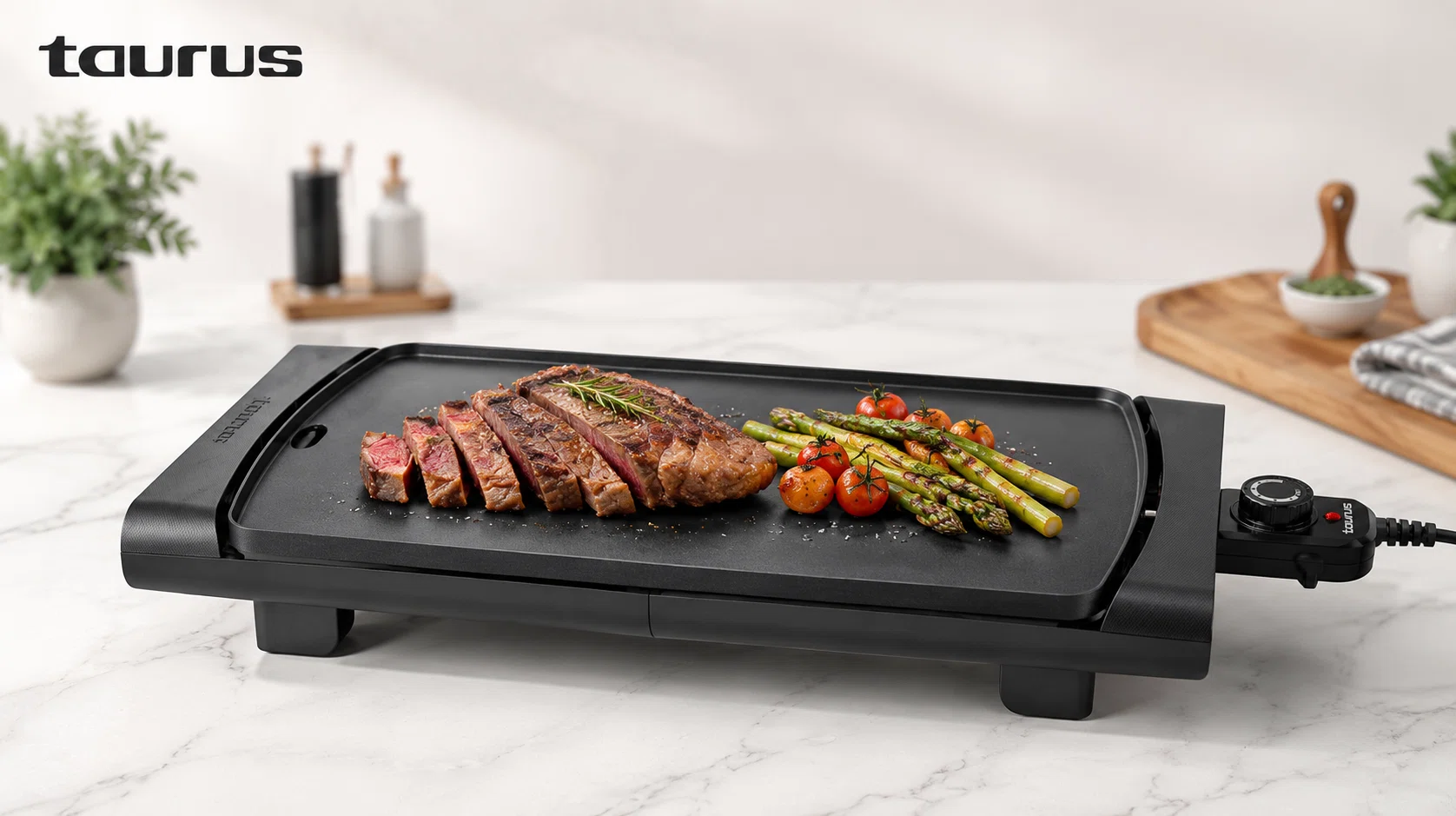 Cocina saludable con la plancha Taurus Steakmax: 49×27 cm, antiadherente y uniforme por sólo 49,90€ con envío gratis (-45%)