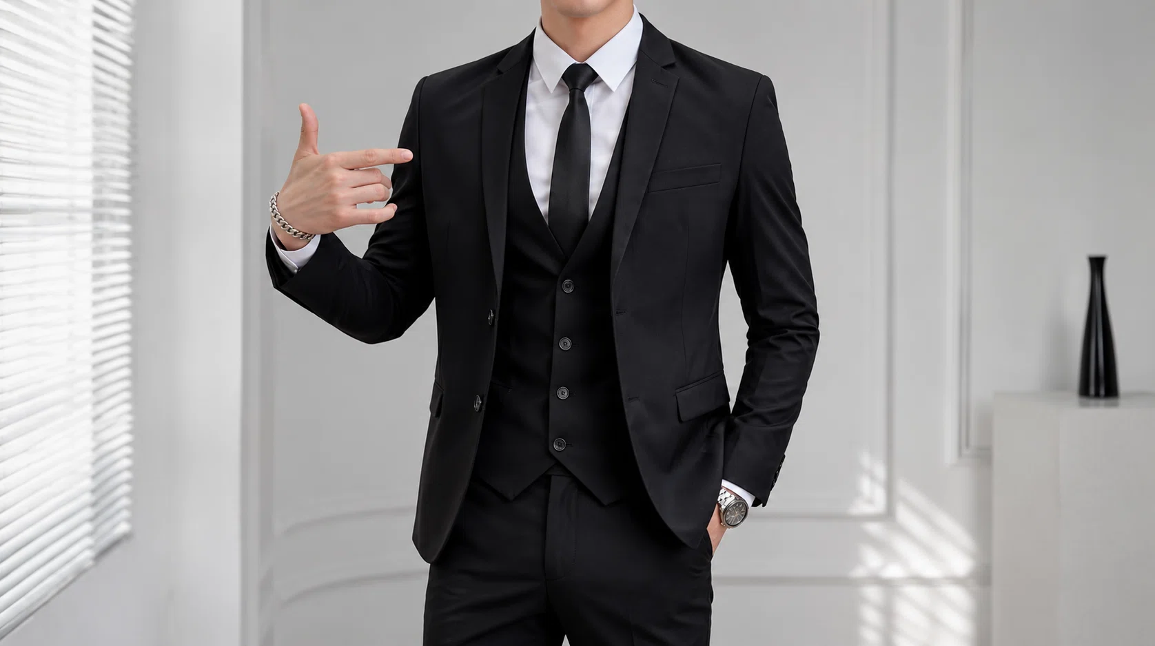 Traje chaqueta para hombre en varios colores, ideal para eventos formales o negocios por sólo 33,46€ con cupón y envío gratis (-69%)