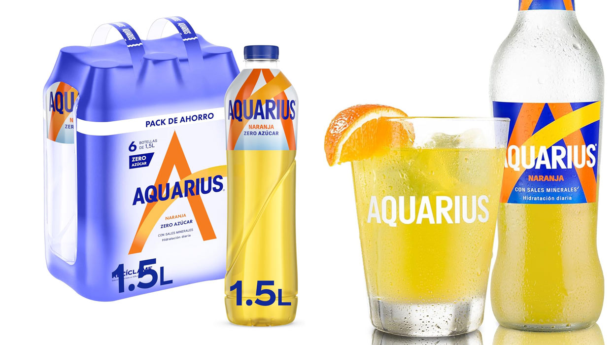 Chollo Pack x6 botellas de Aquarius Naranja Zero Azúcar de 1,5 litros por sólo 8,53€ (-32%)
