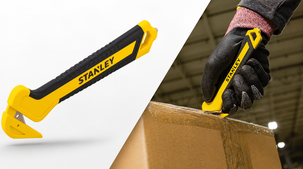 Corte fácil y seguro de cartón con el cortador de embalajes STANLEY por sólo 2,79€ (-54%)