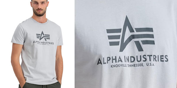 Chollo Camiseta básica Alpha Industries para hombre por sólo 16,11€ (-30%)