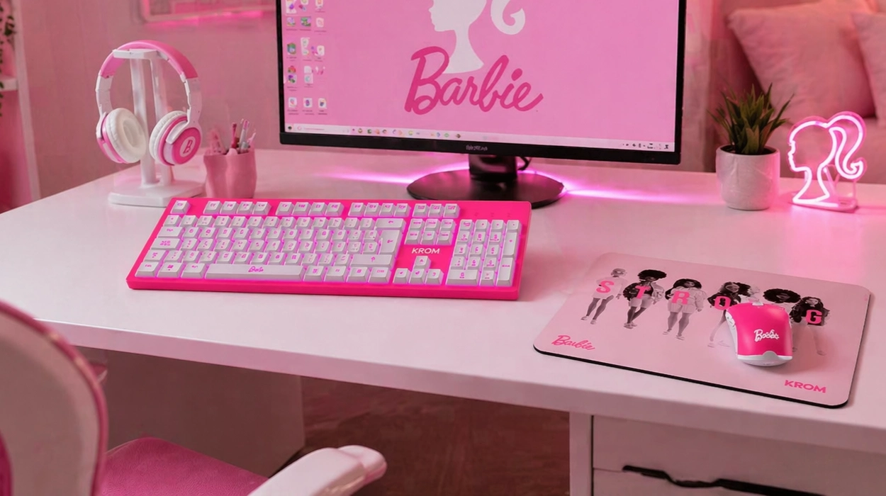 El kit Barbie para PC que está arrasando: teclado, ratón y alfombrilla Krom rosa por sólo 9,90€ (60% de descuento)