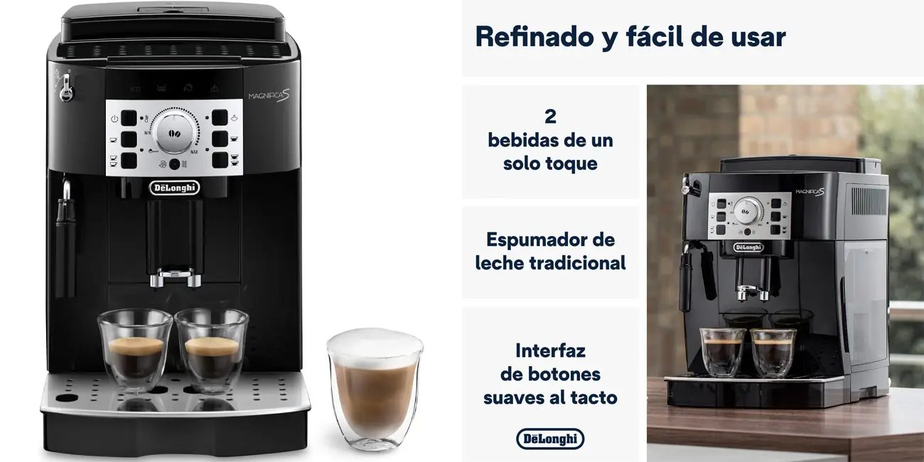 Chollo Cafetera superautomática De’longhi Magnifica S por sólo 279,99€ con envío gratis (-30%)