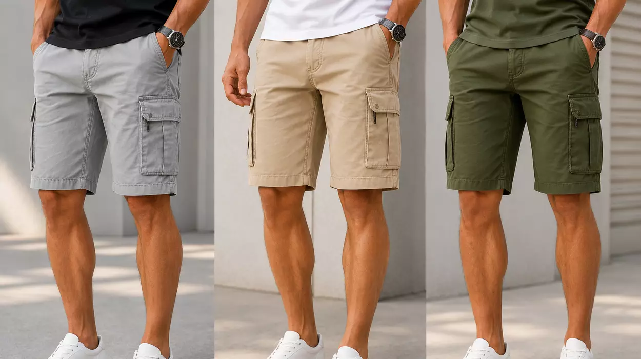 Chollo Pantalones cargo cortos Mokbay para hombre con múltiples bolsillos y disponibles en muchos colores por sólo 5,99€ (-60%)