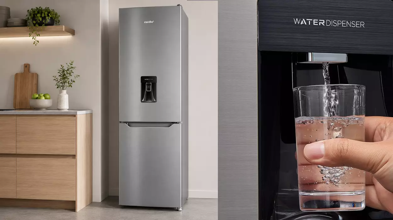 Chollo Frigorífico Comfee’ No Frost de 308L con dispensador de agua y puerta reversible por sólo 429,99€ con envío gratis