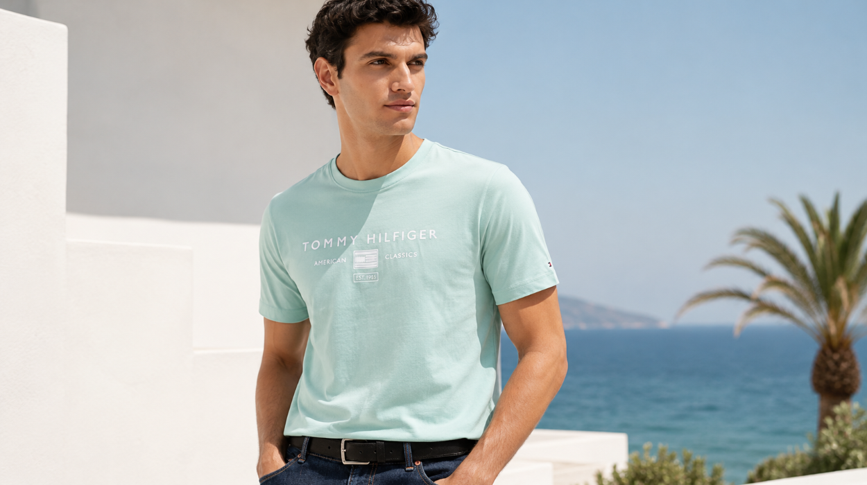 Una camiseta con nombre y estilo: Tommy Hilfiger Brand love para hombre, ahora en verde por sólo 21,51€ (-46%)
