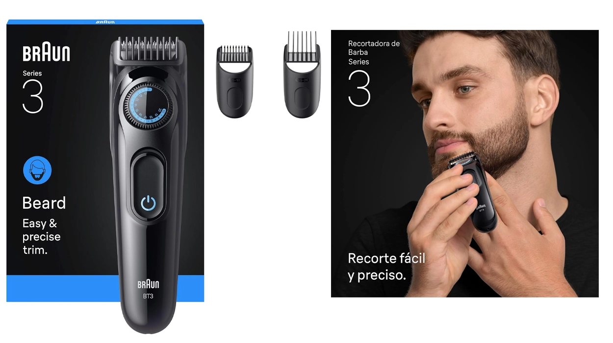 Chollo Recortadora de barba Braun Series 3 BT3520 por sólo 24,14€ (-40%)