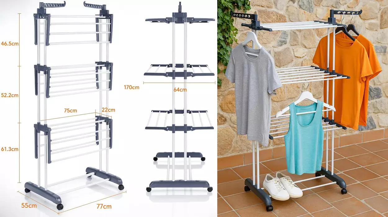 ¿Necesitas más espacio para secar la ropa? Este tendedero plegable de 4 niveles es la solución por sólo 19,98€ (-9%)