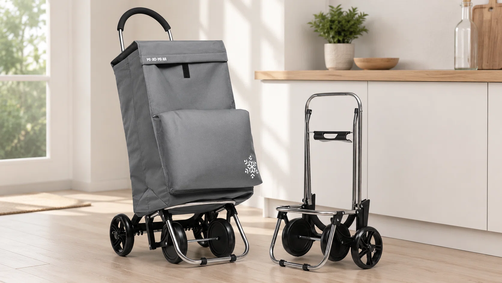 Carrito de compra plegable con bolsa térmica impermeable y 4 ruedas por sólo 19,62€ con cupón y envío gratis (-72%)