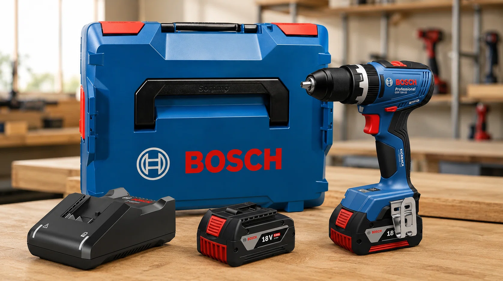 Atornillador a batería Bosch Professional 18V System GSB 18V-65 con motor sin escobillas por sólo 229€ con envío gratis (-46%)