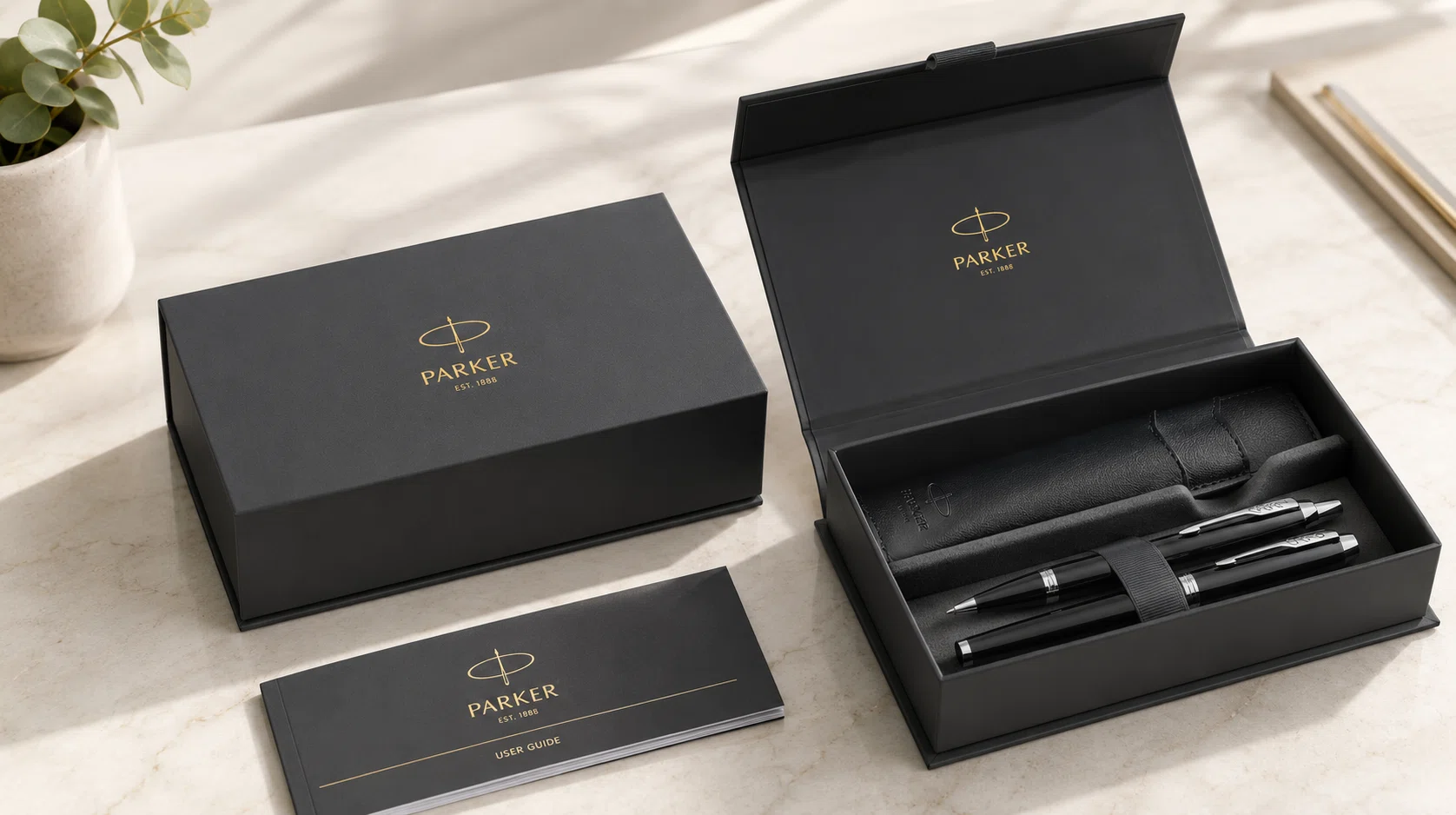 Set de regalo Parker IM con pluma estilográfica y bolígrafo en estuche lacado negro por sólo 32,39€ con envío gratis (-30%)