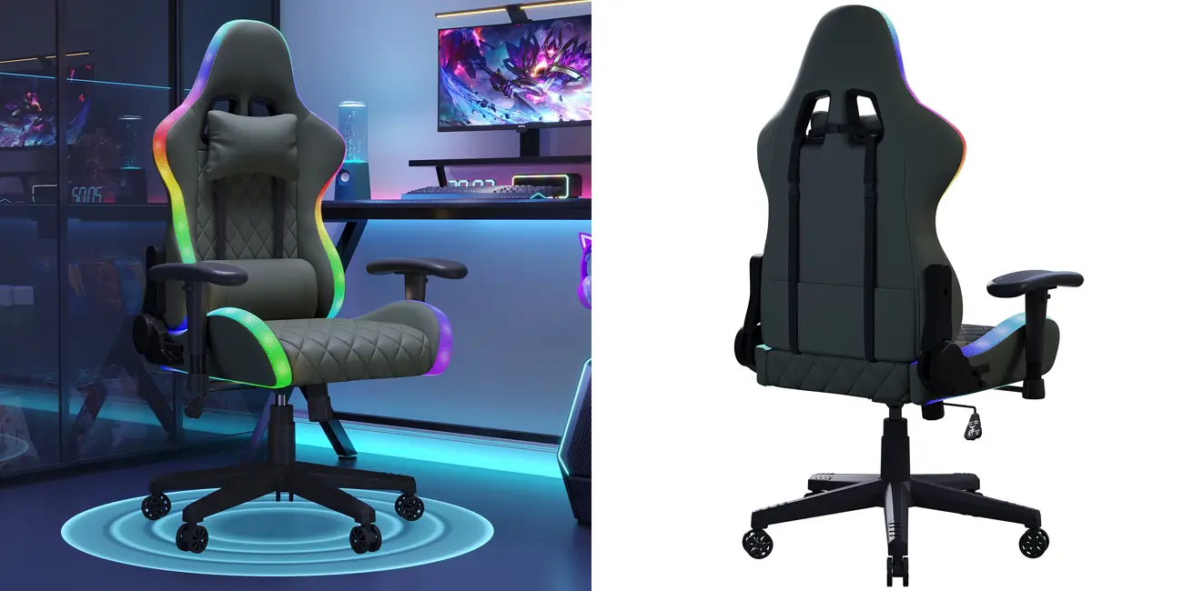 Soporte lumbar, comodidad TOP y luces RGB por sólo 104€: la silla que todos quieren ahora al mejor precio