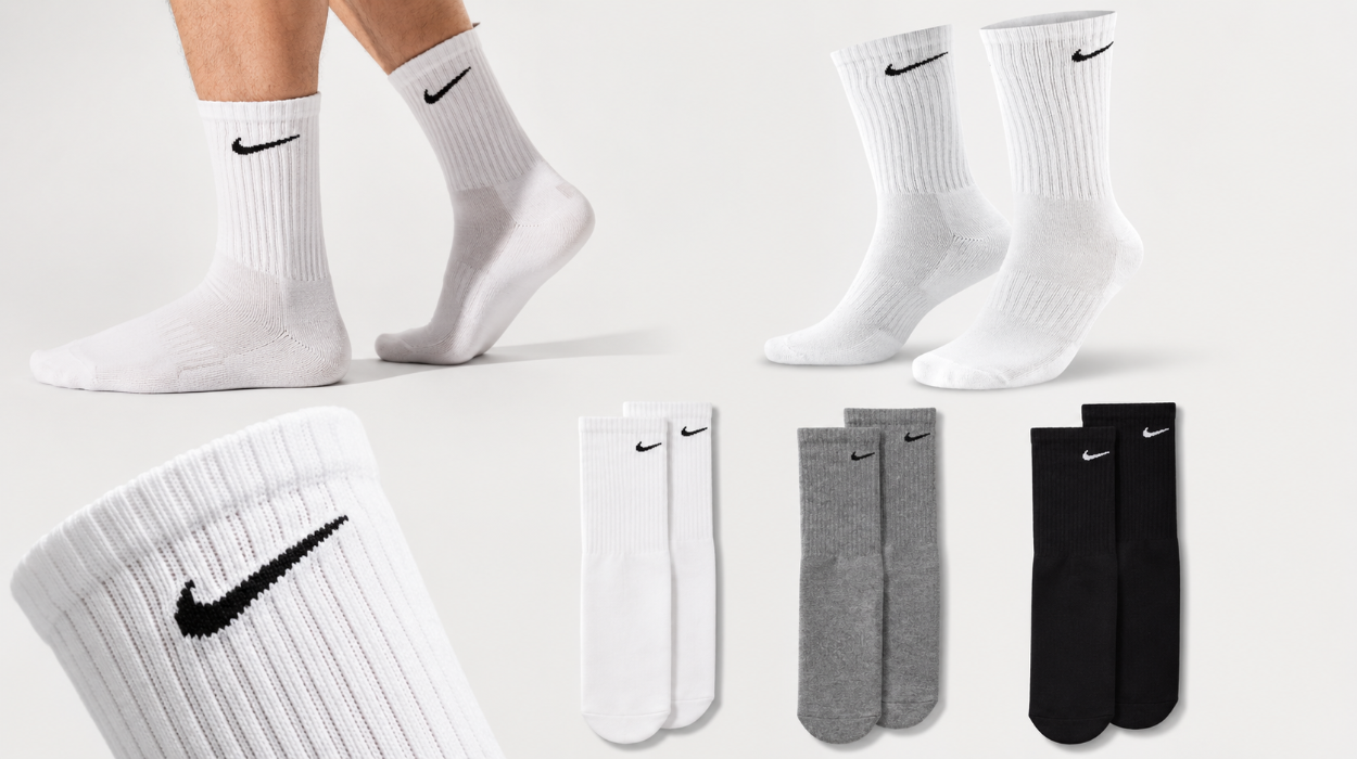 Pack de 3 pares de calcetines deportivos de caña alta Nike unisex por sólo 10,79€ (-40%)