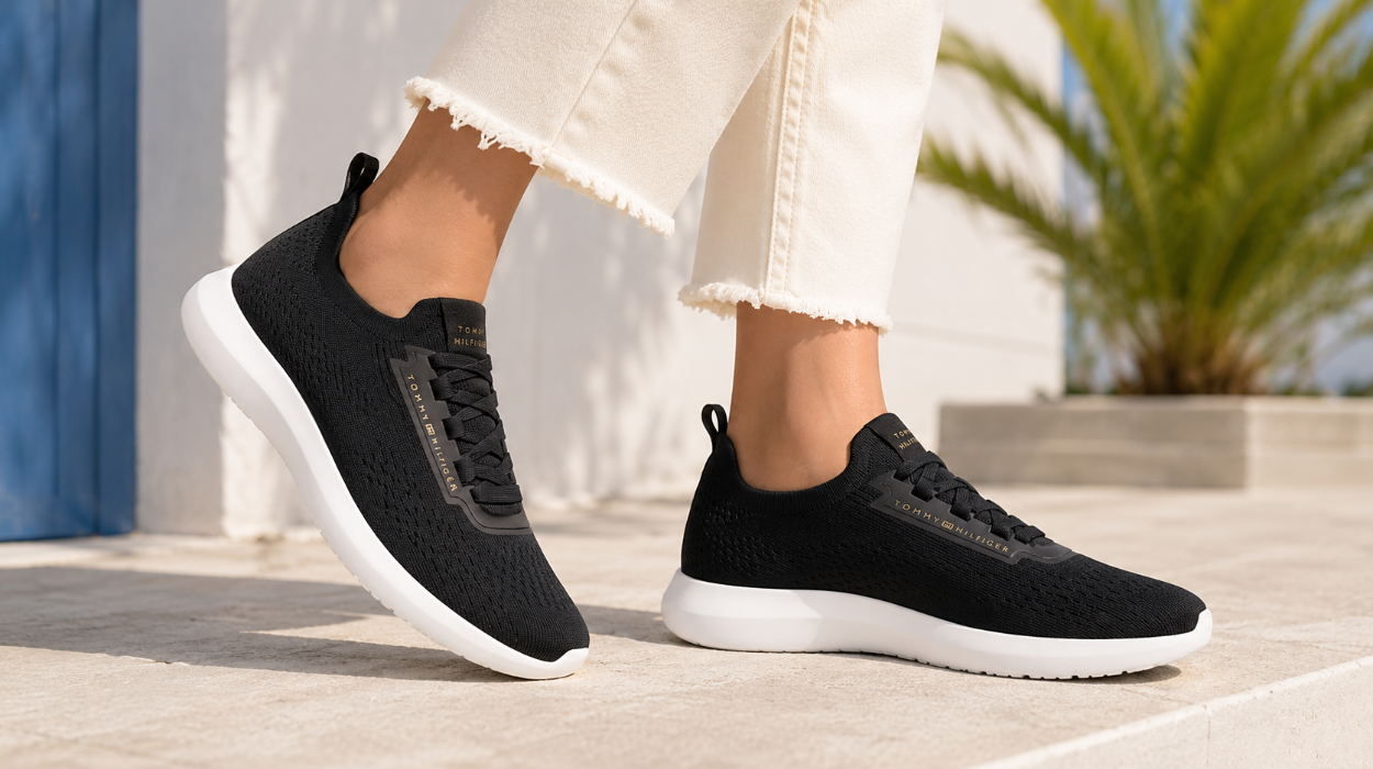Zapatillas Tommy Hilfiger TH Knit Extralight Runner para mujer, ajuste suave tipo calcetín por sólo 54,95€ con envío gratis (-45%)