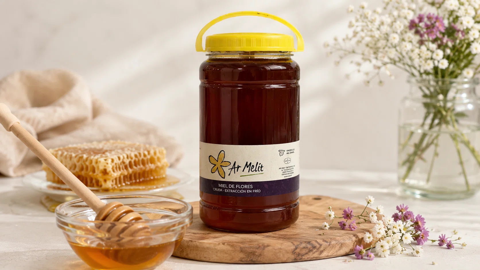 Auténtica miel de flores Ar Melit: artesanal y natural, 2 kg por sólo 13,99€ con cupón y envío gratis (-22%)