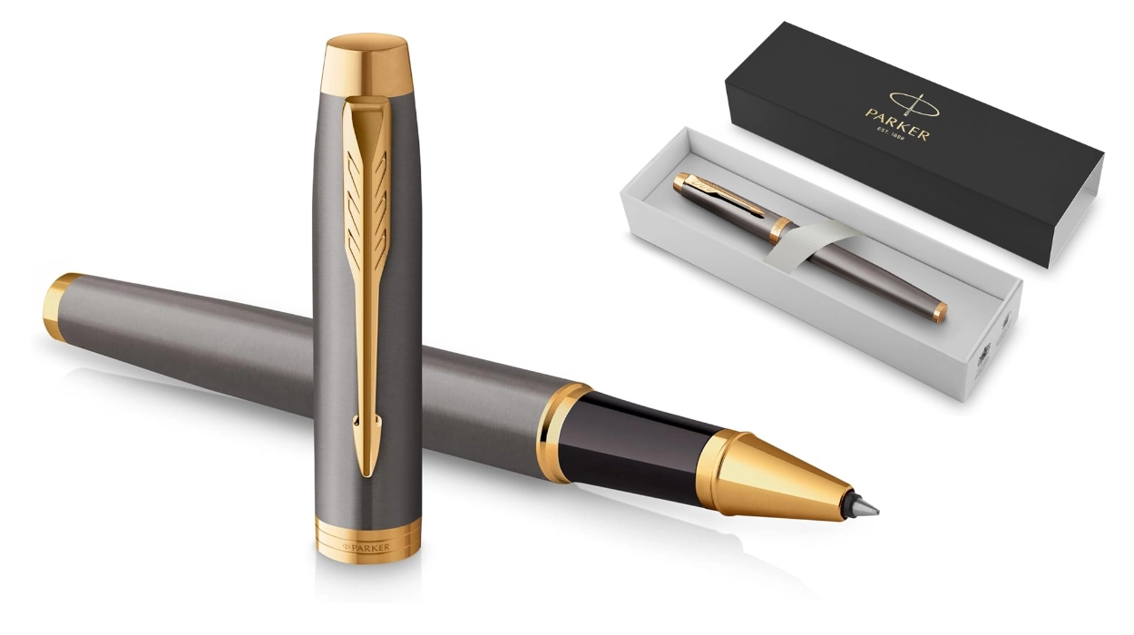 Un clásico elegante para escribir con estilo: Bolígrafo roller Parker IM lacado con detalles dorados y estuche de regalo por sólo 25,39€ (51% de descuento)
