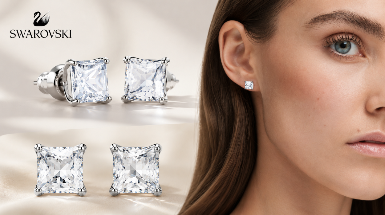 Pendientes de botón Swarovski Stilla Attract, elegancia en blanco por sólo 41,59€ con envío gratis (-40%)