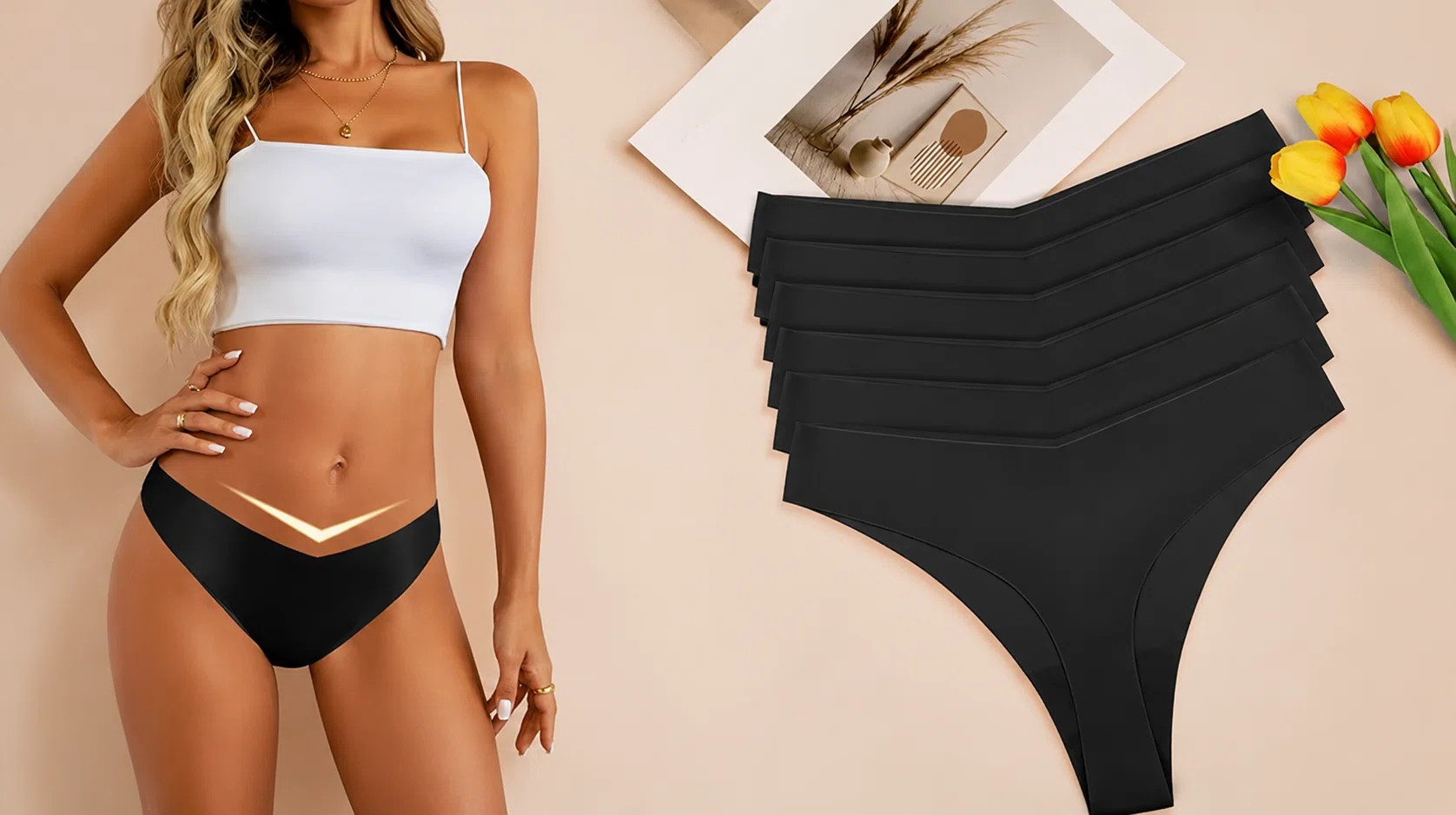 Pack de 6 tangas sin costuras para mujer Memouniva, cómodos y suaves por sólo 5,41€ (-25%)