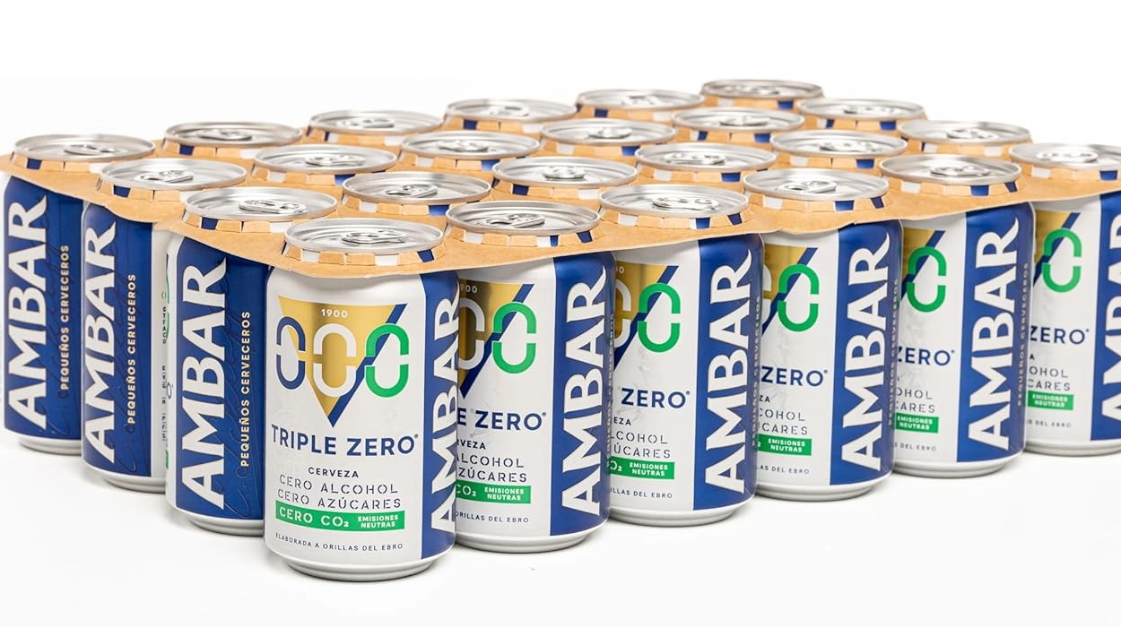 Chollo Pack de 48 latas de cerveza Ambar Triple Zero de 33 cl por sólo 19,44€ con oferta 2×1 (-50%) ¡0,41€ la lata!