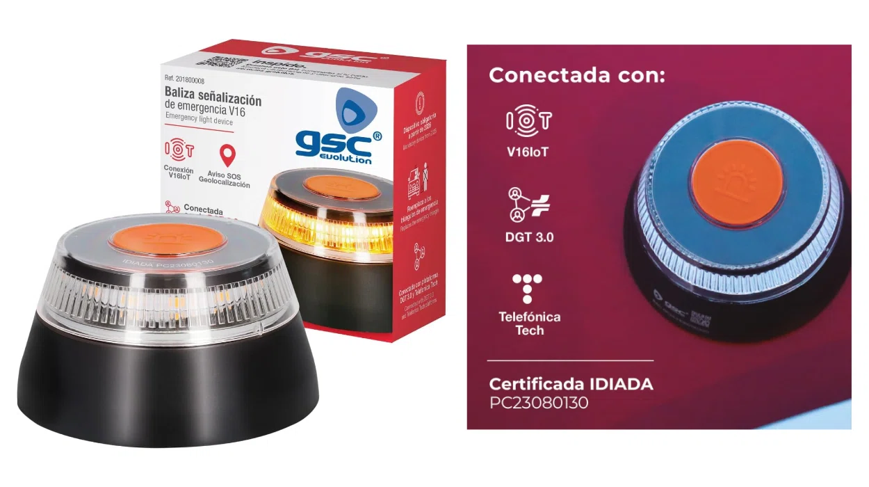 Baliza de emergencia GSC Evolution V16 con geolocalización y homologación DGT 3.0 por sólo 15,90€ (-20%)