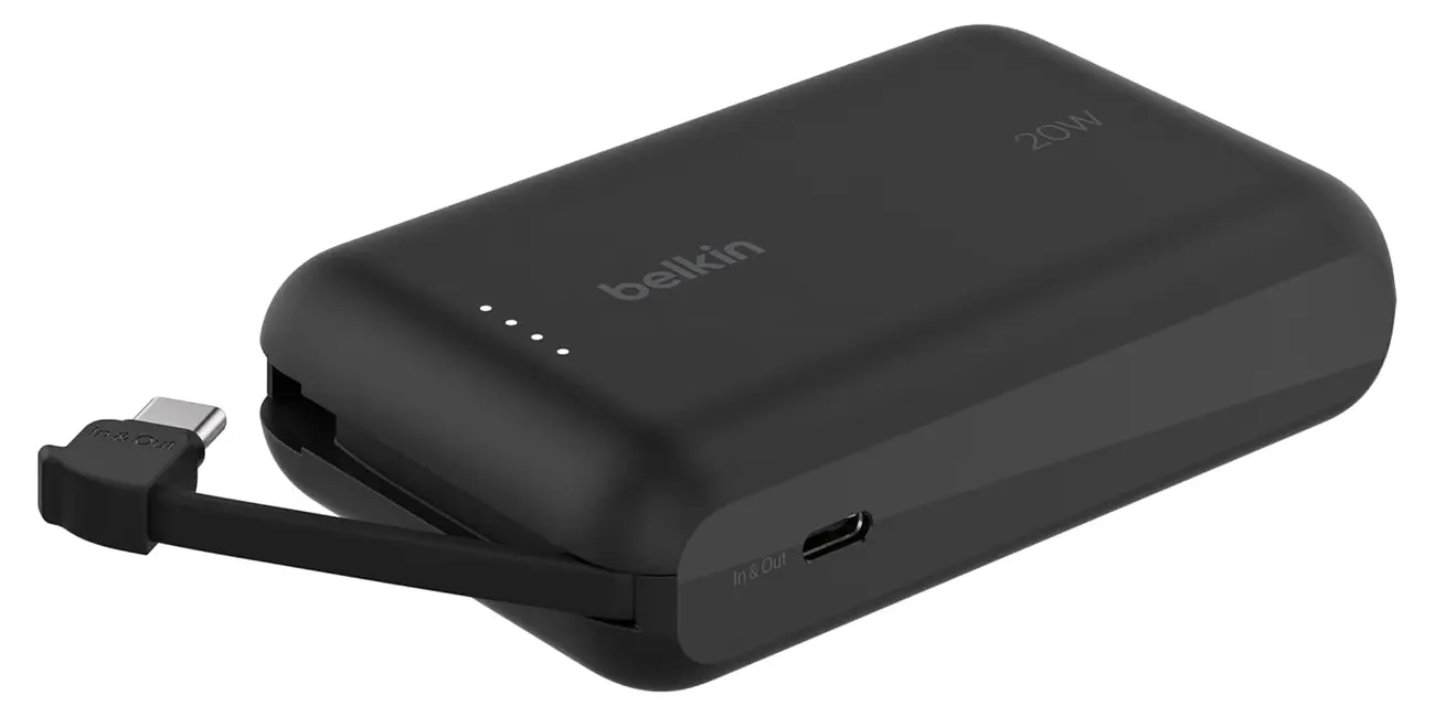 Chollo Powerbank Belkin BoostCharge 10K con cable incorporado por sólo 17,99€ con cupón (-40%)