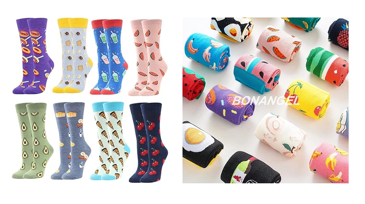 Chollo Pack x10 Pares de calcetines divertidos de algodón BONANGEL por sólo 10,06€ (-44%)