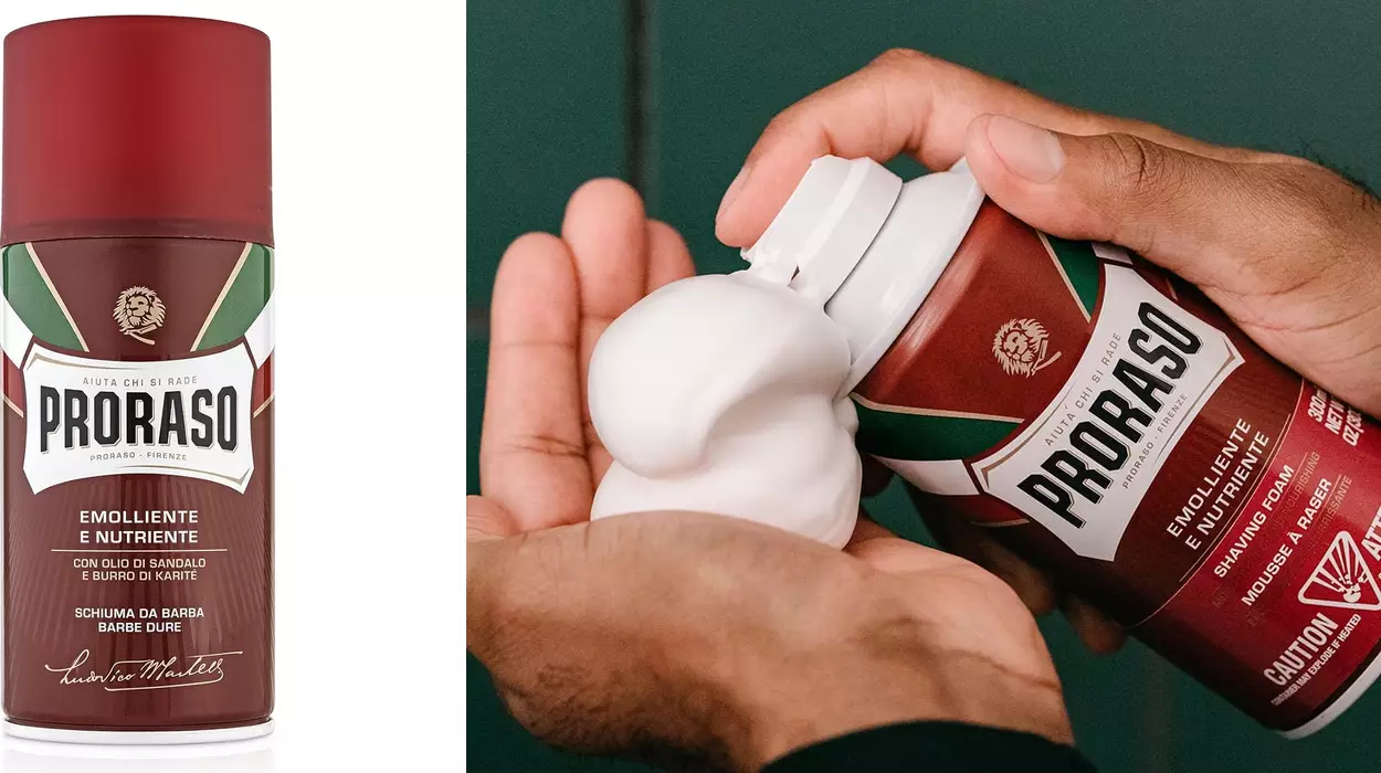 Espuma de afeitar Proraso con sándalo y manteca de karité para barbas duras por sólo 3,99€ (-61%)
