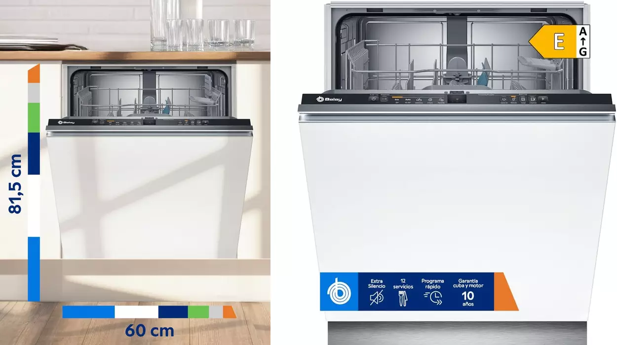 Despídete del ruido con el lavavajillas integrable Balay de 60 cm con motor ExtraSilencio por sólo 341,99€ con cupón y envío gratis (-10%)