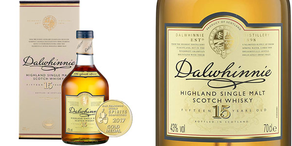 Chollo Whisky de malta escocés Dalwhinnie 15 años por sólo 36,99€ con envío gratis (41% de descuento)