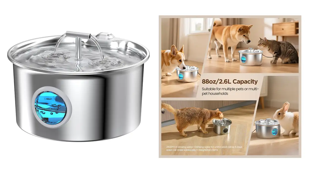 Chollo Bebedero automático Umocuoy para macotas por sólo 18,99€ con cupón descuento (-37%)