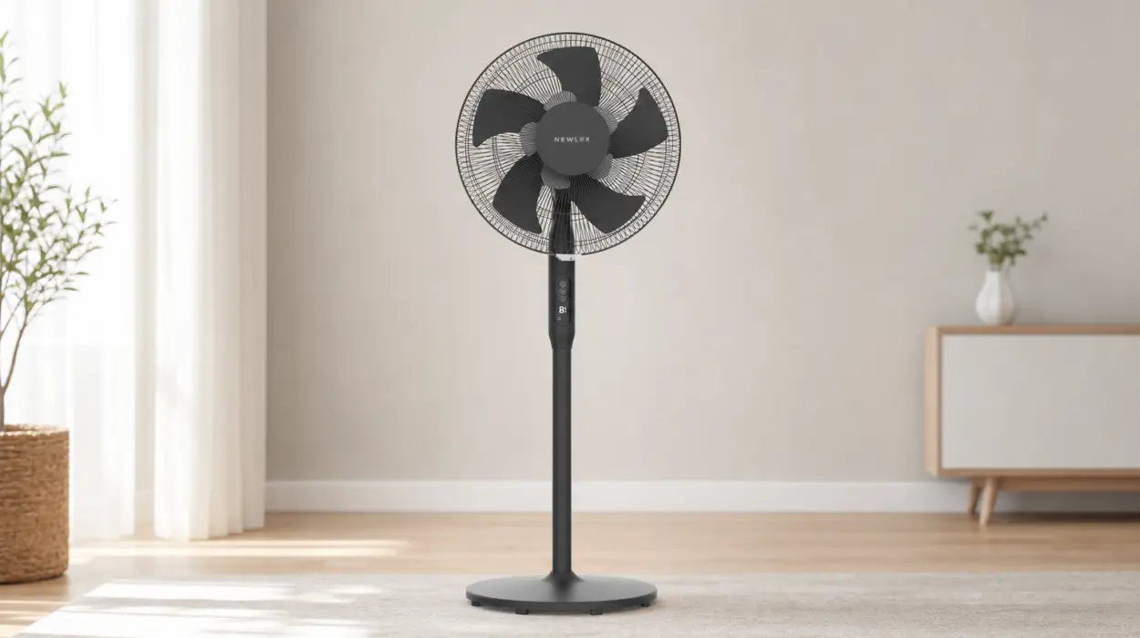 Chollo Ventilador de pie Newlux con mando a distancia y regulable a 3 alturas y velocidades por sólo 39,95€ con envío gratis (-43%)