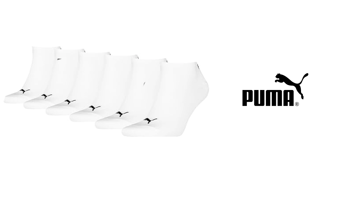 Chollo Pack de 5 pares de calcetines Puma Quarter Plain unisex por sólo 5,99€ (-40%) ¡1,20€ el par!